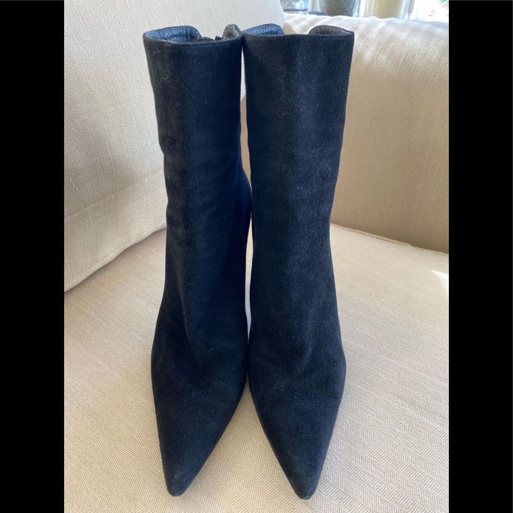 Stuart Weitzman black suede booties